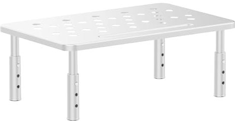Desktop Monitor Stand, Adjustable Monitor Holder, Small Computer Elevation Stand, Desktop Monitor Heightening Bracket, Metal Monitor Stand Riser and Computer Desk Organizer for Laptop and Computer