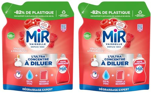 MIR L'Ultra Concentré à Diluer Vinaigre & Framboise - Lot de 2 x 150ml
