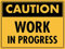 Attention Travaux En Cours Panneau D'Avertissement Métal Étain Signe Rétro Plaque Metal Vintage Métal Mur Affiche Pour Salle De Bain Salon Garage M