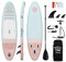 TIGERXBANG Aufblasbares Stand Up Paddle Board mit Paddleboard Zubehör, Minimalistisches Paddleboard für Erwachsene und Jugendliche Aller Könnensstufen, Sunny Wave Sup Board Serie - Pink