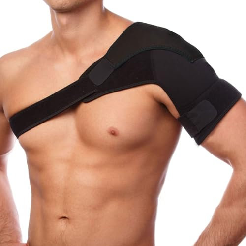 BNPHSIN Shoulder Support Brace for Men & Women, Adjustable Shoulder Brace, Shoulder Strap Support for Pain Relief, Compression Sleeve for Injuries and Tendonitis, Fits Left and Right