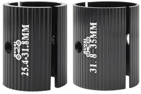 AEUXZA 2 Paar Fahrrad Lenker Adapter Set, Aluminium Shim Spacer, Reduzierstück für Vorbau Lenkerhülse MTB Rennrad Zubehör (25.4 auf 31.8mm & 31.8 auf 35mm)
