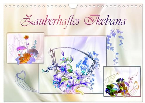 Zauberhaftes Ikebana (Wandkalender 2026 DIN A4 quer), CALVENDO Monatskalender: Buntstift Zeichnungen (CALVENDO Kunst)