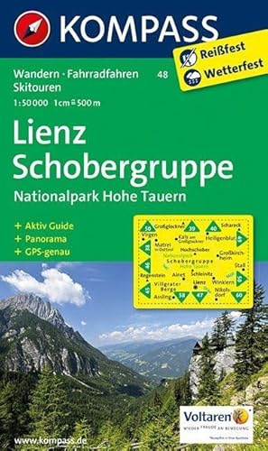 KOMPASS Wanderkarte Lienz - Schobergruppe - Nationalpark Hohe Tauern: Wanderkarte mit Aktiv Guide, Panorama, Radrouten und Skitouren. GPS-genau. 1:50000 (KOMPASS-Wanderkarten, Band 48)
