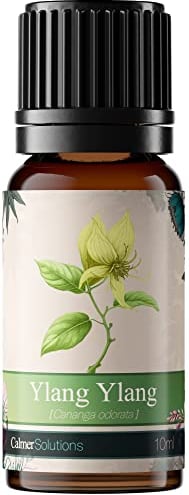 Calmer Solutions Natural Ylang Ylang Essential Oil for Diffusers - 10ml Aromatherapy Oil for Sleep, Stress, Aphrodisiac - Use in Bath, Humidifiers, Candle Making & More - 100% UK Sourced
