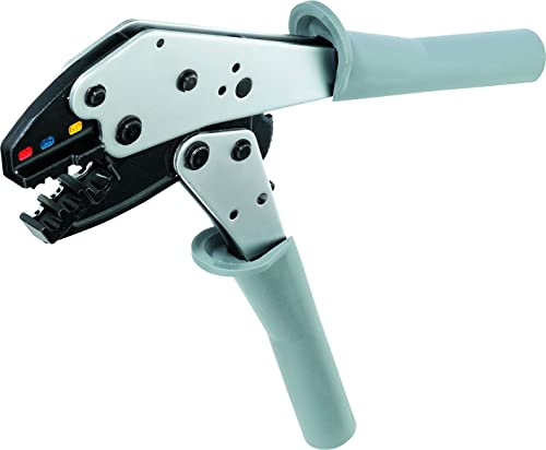 Silver Line Crimpzange Crimp 6 i (Querschnittsbereich 0,5-6 mm², Crimpwerkzeug für Kabelschuhe, Steckverbinder, Länge 235 mm, 3 Crimpnester) 485710