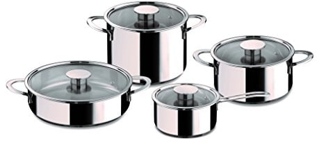 MEPRA Gourmet Batteria, 8 Pezzi, Acciaio Inossidabile 18/10