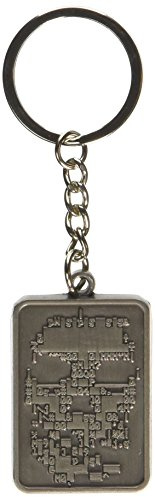watch_dogs GE2072 Skull Brushed Metal Keychain with Embedded Detail, 6cm (GE2072)