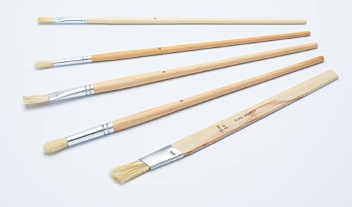 ProDec 5 piece Fitch Variety Pack for Precise Paint Application Ideal | for Detail Work, Touch Up, Window Frames, Edges, Corners, Narrow Areas with All Types of Paint