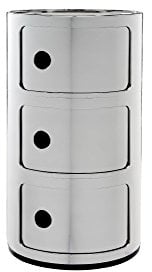 Kartell Componibile Elementos modulares, Gris Cromato, 32 x 58.5 x 33 cm