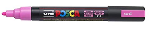 POSCA Lot de 6 Marqueurs PC5M pointe conique moyenne Rose Fluo