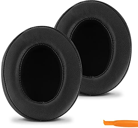 Geekria Memory Foam Earpads Replacement for Audio-Technica ATH-M10, ATH-M20x, ATH-M30x, ATH-M40x, ATH-M50x and Other Over-Ear Headphones Ear Cups Cushion/Earpad Repair Parts (Black)