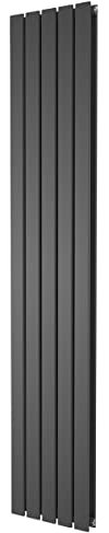 Pinta Vertical Radiator | Flat Panel Double Column | Central Heating | Living Room Hallway Bathroom Kitchen Radiator | 1800 x 340 | Anthracite