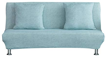Currentiz Klappsofa Überwürfe Sofabezug Volltonfarbe Leinen Flexibilität Ohne Armlehnen Schlafsofa mit Sofahusse Slipcover Sofa Faltbar Sofaüberwurf Sofabezüge Schutzhülle ohne armlehnen