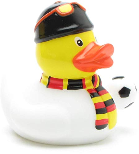 Duckshop I Badeente Fußball-Fan Deutschland I Quietscheente I L: 8 cm I Quietscheentchen I Geschenk für Sportler I Präsent Sammler