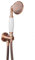 PaulGurkes Kupfer Handbrausen Set Rote Bronze Brausegarnitur Brausehalter Duschkopf Brauseschlauch Duschschlauch Antik Retro Brause Vintage Landhausstil Halterung Wandanschlussbogen Kobmihalter