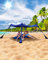 Sportneer - Tenda a baldacchino da spiaggia, tenda da spiaggia, parasole UPF50+, con 4 pali di stabilità, pala di sabbia e picchetti per spiaggia, campeggio, cortile, picnic all'aperto