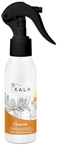 KALA - Lufterfrischer Duftölspray CHANTI, Raumspray mit Geruchsneutralisation, Raumduft Spray Hält bis zu 48h, Air Freshener mit Aktiv Neutralisator - Duft Sandelbaum, 100ml