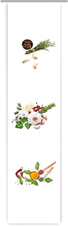 Flächengardine Küchenfreuden 4 - Flächenvorhang mit tollem Druck-Motiv, Verschiedene Größen 60 cm breit und 3,00 m hoch