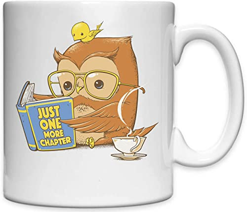 Tasse aus Keramik, Motiv Just One More Chapter, Weiß, Einheitsgröße