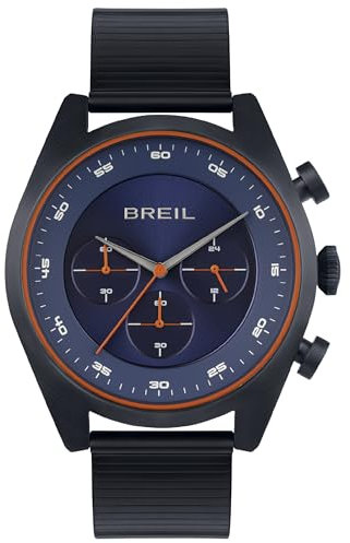 Breil Orologio UOMO FINDER quadrante MONO-COLORE BLU movimento CRONOGRAFO QUARZO e MESH ACCIAIO COLORATO BLU TW1957
