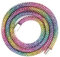 Jenngaoo Strass Armband, 6 mm breit, Strass, Handseil, Kette, Kleidung, Gürtel, Armband, Schmuck, Accessoires(Regenbogenfarbe)