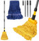 MASTERTOP Industrial Mop, Looped-End String Mop with 53 Long Stainless Steel Handle & 2 Reusable Heads, Heavy Duty Commercial Mops for Home Wood, Marble, Ceramic Tile, Floor Cleaning