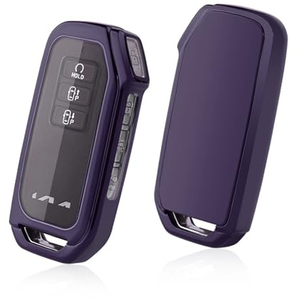 GAFAT Ki-a EV6/Sportage NQ5 QL/Ceed XCeed/Niro/Sorento/Soul/Stinger/Rio 2018-2024 2025 Schlüssel Hülle Schutzhülle, Autofernbedienungen TPU Kieselgel [7-Tasten] (Lila)