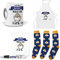 mundohuevo Que Regalar aficion Madrid. Ser del Madrid Mola un Huevo. Taza,Delantal, libreta, boli y Trio de Calcetines
