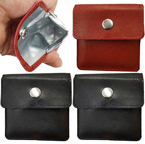 Ericetion 4pcs Portable Reusable Trays - Outdoor Pouch Cigarette Bin Storage Ashtray Bag