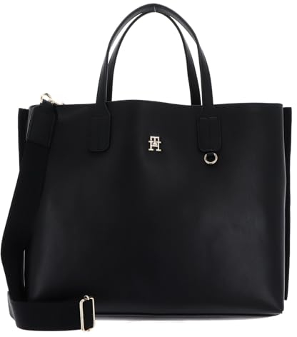 Tommy Hilfiger Femme Iconic Tommy Satchel AW0AW15692 Fourre-Tout, Noir (Black), OS