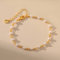 WEAV Jolies Perles Blanches Bracelets De Cheville pour Femmes Chaîne en Or Perles Pendentif Sac Jouets en Peluche Accessoires Dame Cheville Bijoux