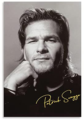 Enartly Leinwand Wandkunst Malerei Patrick Swayze Poster Canvas Wall Art Pictures for Bedroom Wall Art Gifts Decor 60x90cm Senza Cornice