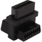16 Poliger OBD2 Adapter, OBD Splitter Adapter, OBD Kabel Splitter, OBD2 Adapter 16 poliger Stecker auf 2 Buchsen, Plug and Play Splitter Anschluss für Diagnose Extender