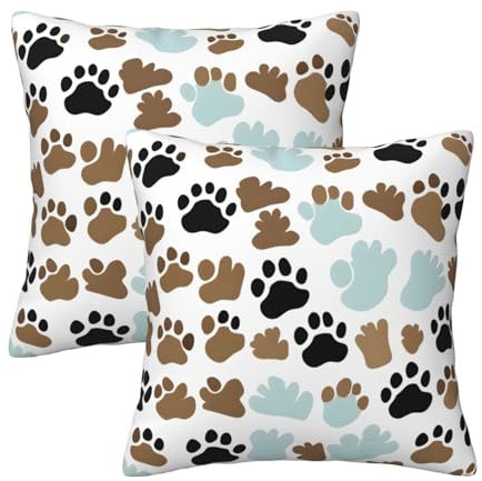 ZISHAK Anspruchsvolle quadratische Kissenbezüge mit Hundeknochen, bequeme und stilvolle Kissen für Sofa und Autositze