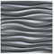 50cm x 50cm 3D Paneele PVC Kunststoffpaneele 12 Stück Wandpaneele Gaming Zimmer Wand Decke 3D Optik Welle Brushed PVC 3D Platten