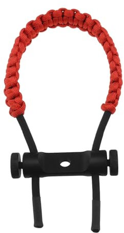 eMagTech Tiro con Arco Cuerda Trenzada Duradera Ajustable Arco Compuesto Eslinga Muñeca Adecuado para Arco Compuesto Tiro con Arco Tiro Al Blanco Accesorio Caza Rojo