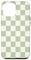 iPhone 12 Pro Max Classic Checkered Checker Checkerboard Light Sage Green Case