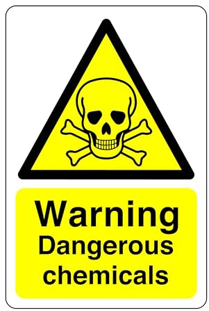 Warnschild für gefährliche Chemikalien, ätzend, gefährlich, Chemikalien, schädlich, reizend, selbstklebend, 400 mm x 300 mm, Sichtabstand innerhalb von 14 m.