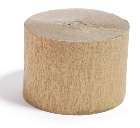 Hrlace 2 Rollen Krepppapier Bunt 18 Farben DIY Floristenkrepp Regenbogen Kreppbänder Krepppapier Luftschlangen Karneval Deko für Hochzeits & Partys & Feiertag(4.5 cm x 25 m) Gold