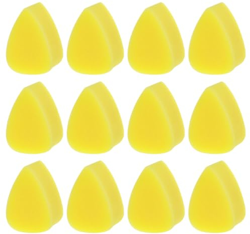 Lot de 24 éponges de peinture pour le visage - En forme de pétale - Outil de peinture sur le visage - Applicateur de maquillage - Éponge artisanale pour enfants et adultes - Jaune