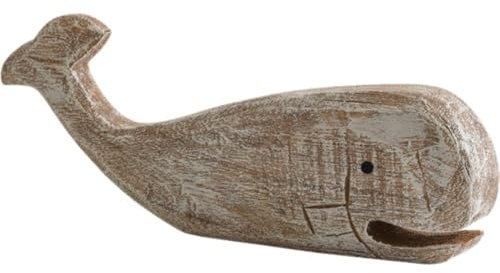 HiyyFloy Holz-skulptur, Figur, Schnitzskulptur, Holzwal, Dekoratives Ornament, Küsten-Themen-wohndekoration