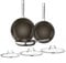 Innerwell Sartén Cerámica con Tapa 20+24+28 cm, sartén Grande de Inducción con Cerámico de Titanio Antiadherente, Juego de Sartén de Acero Inoxidable, Sin PFAS y PFOA,Marron