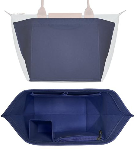 HomeGadget Taschenorganizer für Longchamp Tasche Größe L - Le Pliage Organizer für Damen Handtasche Shopper - Tascheneinsatz in Dunkelblau