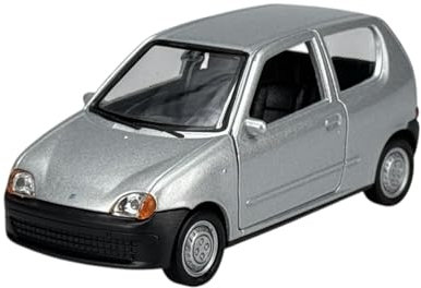 Welly Modell Auto Kompatibel mit FIAT Seicento Silber ca 1/34-1/39 Metal Modell Auto Die Cast Neu im Kasten
