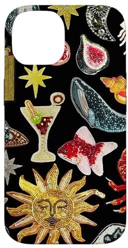 iPhone 14 Vintage Print Art Collage Scrapbook Tiles Y2K Eclectic Case