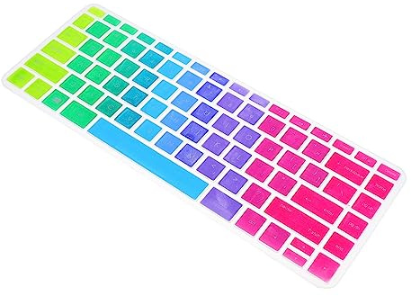 CLISPEED Gradient Silicone Keyboard Skin Cover Protective Soft Touch Compatible with Hp Laptop Flexible Dust-resistant Keyboard Protector for Notebook