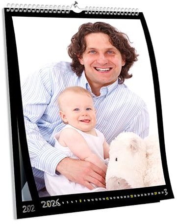 KALVOS Deutscher Personalisierter Fotokalender 2026, Wandkalender A3, Jahreskalender Zum Selbstgestalten, Monatskalender, Das Perfekte Geschenk, Bastelkalender, Kalender 2026 (42x30cm)