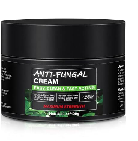 Tea Tree Oil Antifungal Prone Skin Calming Cream for Skin Suitable for Use with Athletes Foot Jock Itch and Ringworm Herbal Daily Body Care (100 g (Pack of 1))