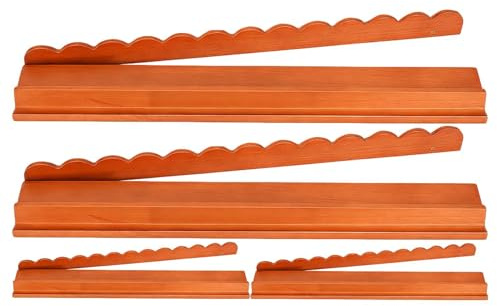Generisch Mahjong Racks with Pushers - 4 Piece Magnetic Wooden Tiles Tray | Stable Table Placement Mahjong Racks and Pushers for Game Christmas Travel Home Beginner Play Train Pool Table